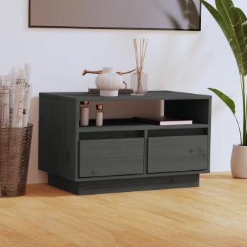 Mueble de TV madera maciza de pino miel 60x35x37 cm, Mueble de Salon, Mueble TV, Mueble Televisor, Mesa de TV; Mueble de TV de madera maciza de pino gris