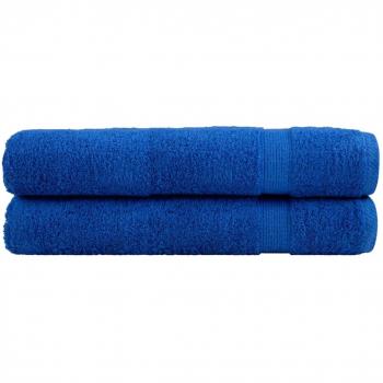 Toallas de sauna premium vidaXL 2 uds 100% algodón 100x200 cm 600 gsm color verde, dorado, antracita y azul