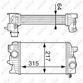 Intercooler NRF 30534 - Intercooler de motor, diseñado para optimizar la refrigeración del aire comprimido, fabricado con materiales de alta calidad, compatible con diversas marcas y modelos de vehículos, fácil instalación y excelente rendimiento té