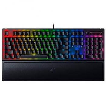 Razer BlackWidow V3 Mechanical Gaming Keyboard with Green Switch, Full Size, RGB LED Backlighting, Multi-Function Digital Roller, Aluminum Construction - US English Layout