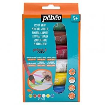 Kit Descubrimiento de Pintura Gouache Primacolor - 6 Tubos de 20 ml en Varios Colores