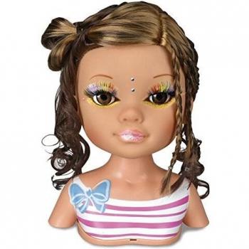 Nancy día de secretos de belleza: muñeca morena, accesorios de maquillaje y peluquería