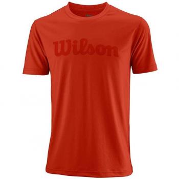 Wilson M UWII SCRIPT TECH TEE - Camiseta, Hombre, Rojo