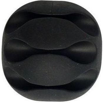 Soporte organizador de cables con 3 ranuras negras para Smartphone y Tablet
