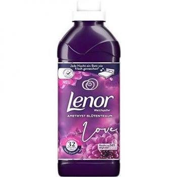 Lenor Suavizante para ropa con aroma de lavandería, 32 lavados, amatista, sueño de flores