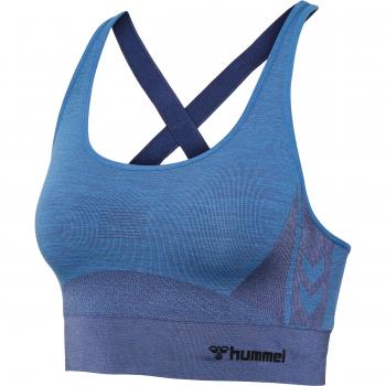 Hummel Cleaa Seamless Women's Sports Top in Blue Melange