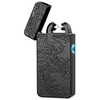 Aokvic USB electrónico encendedor recargable arco electrónico Mechero Sin Llama Resistente Al Viento mechero