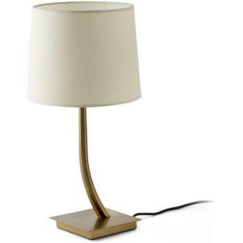 Lámpara de mesa Rem Tela, acero 37 Cm, sobremesa bronce/beige