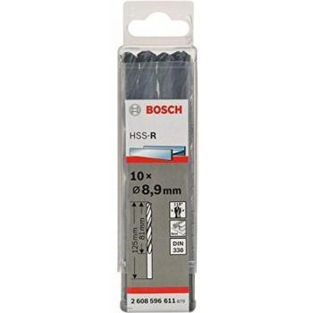 Bosch 2 608 596 611 - Pack de 10 brocas para metal HSS-R, DIN 338