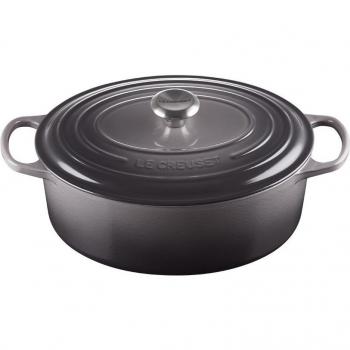 Le Creuset 31cm Flint Oval Dutch Oven, Cast Iron Casserole