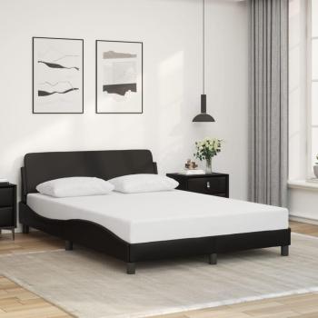 Cabecero de cama negro 140x190 cm en cuero sintético