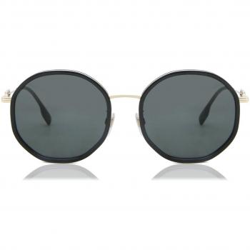 Burberry BE3127D Women's Sunglasses Geometric Black Gold Asian Fit Size 57