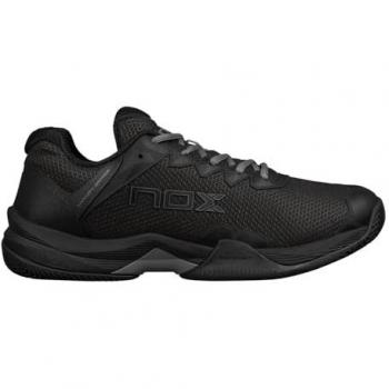 Zapatillas de Pádel Nox ML10 Hexa Black 2024 Miguel Lamperti, color negro/gris, modelo Calmlhexblgs, diseño ligero y transpirable, suela de goma para mejor agarre, plantilla acolch
