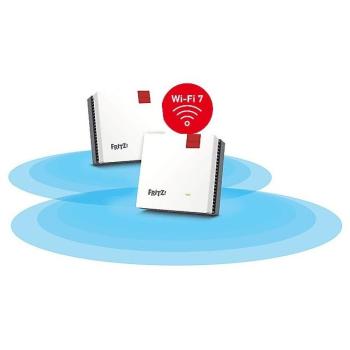 Fritz! Mesh Set 1700 - Kit de Repetidores Wi-Fi 7, 2-Pack, Velocidad de hasta 3600 MBit/s, Compatible con Mesh