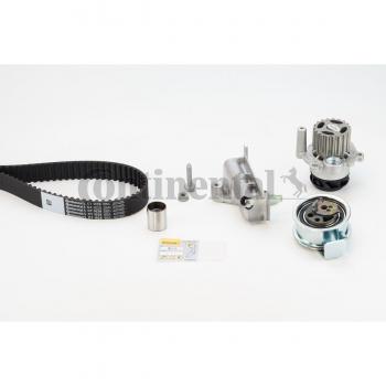CONTITECH CT1028WP10 Bomba de Agua + Kit Distribución con Amortiguador Tensado, Rodillo Tensor 120 para Volkswagen Polo III Hatchback