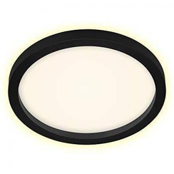 Plafón LED Briloner 7361, Ø 29 cm, negro, 18 W, 2400 lm, IP20