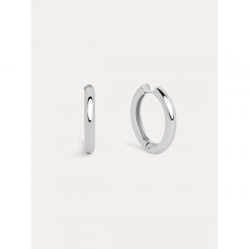 Pendientes Aro Carmen M bañados en rodio - Joyas de moda para mujer