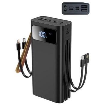 XO PR142 Powerbank 30000mAh - Pantalla Digital - 2x USB-A, 1x USB-C, 1x MicroUSB, 1x Lightning - Entradas USB, MicroUSB, USB-C y Lightning -