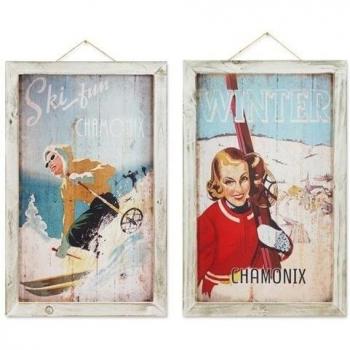 Art Deco Home - Cuadro x2 Ski 48x30 cm