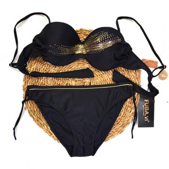 FUBA.VI 2019 Conjuntos de Bikini para Mujer Conjunto de Bikini Push Up Traje de baño de Dos Piezas Haltereck/Traje de baño sin Tirantes Bandeau Ropa de Playa Traje de baño