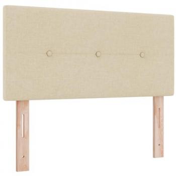 Cabecero LED Tapizado con Botones Crema 100 cm de Tela