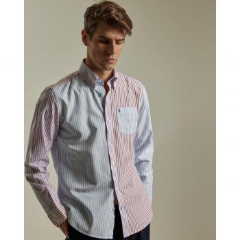 Camisa Hombre Sport Slim Fit Rayas Oxford Multicolor