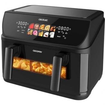 Freidora de Aire sin Aceite Cecofry&Grill Duoheat 10000 - 10L, Doble Resistencia, 2800W, Temperatura Regulable 40-200°C, Pared Divisoria Móvil