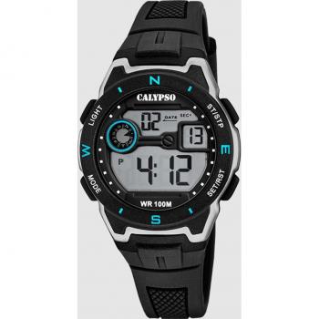 Reloj Calypso Digital Crush K5853/4 Negro Hombre, Reloj de niño, Digital, Caucho negro