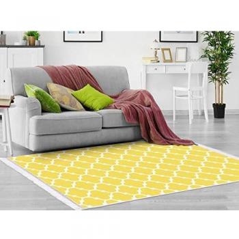 Homemania AKC-BIL-980 Alfombra Estampada Lily 2 impresión, Moderna, Multicolor de Tela, 80 x 150 x 0,1 cm