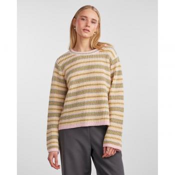 Pieces - Jersey de punto con cuello redondo de mujer