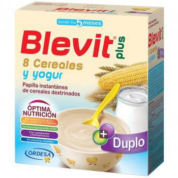 Blevit Plus Duplo 8 Cereales y Yogur - Doble Paquete de 300 gr cada uno - Total: 600 gr