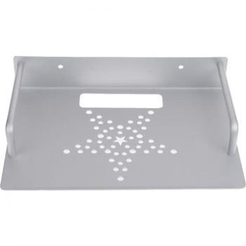 Soporte de pared para TV y dispositivos, estante de aluminio monocapa para router, Mini PC y reproductor de DVD
