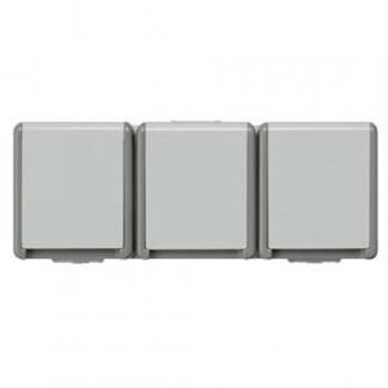 Siemens Toma eléctrica Delta Superficie IP44, 3 Módulos, Plástico Exterior, 16A, 250 V