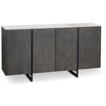 Madia 4 Puertas de Cerámica Gris Oscuro 160 x 40 x 85 cm