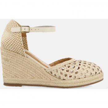 Gioseppo Alpargatas de Piel Trenzada Off-White con Cuña Alta de Yute para Mujer Serignan - Chic-mediterráneo