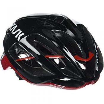 Kask Protone, Casco de Ciclismo Multiuso, Negro/Rojo, M