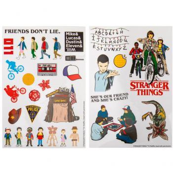 Pack de Pegatinas Stranger Things Temporada 1 - PVC y papel, dimensiones 16.5 x 25 cm