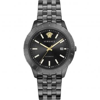 Versace Men's Watch Univers Date Stainless Steel Black Size: ONE SIZE