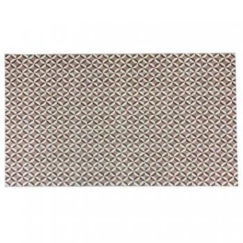 Alfombra Vinílica Hidráulica TOBOS 1 - Rombos en color Salmón, Beige, Marrón y Blanco - Medidas Rectangulares y Cuadradas para Pasillo, Salón, Cocina y Dorm