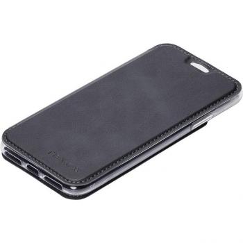 Funda Flip Nevox Vario Series para Apple iPhone X/XS - Polyurethan y TPU, Color Gris Basalto