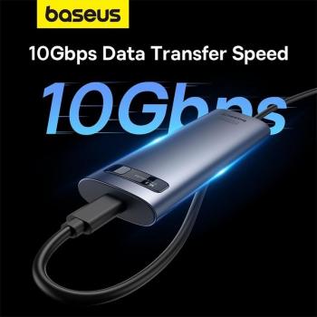 Carcasa Externa SSD Baseus FlyJoy M.2 NVMe/SATA, 10Gbps, Acabado Gris