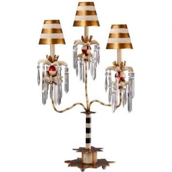 Lámpara de mesa Birdland - Elstead - 1 luz, color Negro y Dorado, material Cristal, casquillo E27