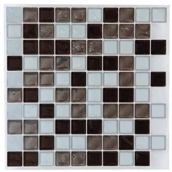 Etiqueta Cuadrada Adhesiva de PVC - Negro - 25x25 cm - Atmosphera Créateur D'Intérieur