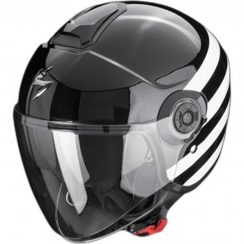Scorpion Exo-City II Bee Casco Jet - Negro Blanco (L)
