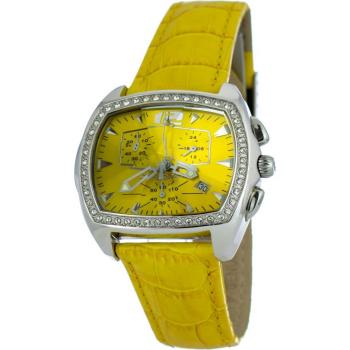 Chronotech Women's Yellow Analog Quartz Watch with Leather Strap CT2185LS-05 (Ø 40 mm)