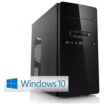 Home & Office - ordenador personal IDV A4-5300 incluye Windows 10 Pro - AMD Dual-Core A4-5300 2 x 3400 mhz, 4 GB RAM, disco duro de 500 GB, 300MBit/S WLAN, 10-en-1 lector de tarjetas