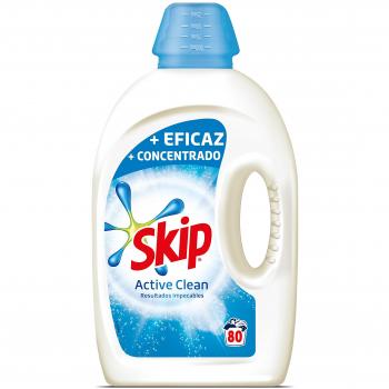 Skip Active Clean Detergente Líquido para Lavadora - Paquete de 2 x 4 l