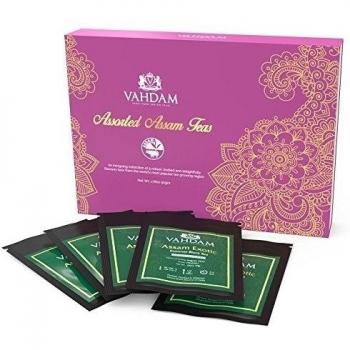Tés Desayuno, Set de Regalo - 5 Tés Assam - Colección Lujosa de Té Negro del Valle de Bhramputra, Tés Assam 100% Puro Sin Mezclar - Muestras de Té Individualmente Sellado, Juego de Té Perfecto para Navidad