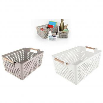 Cesta Multiusos de Madera (32 x 23 x 15 cm)