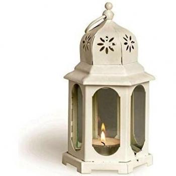 Excelsa Oriental Farol, Metal, Blanco, 10 x 9 x 18 cm
